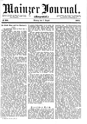 Mainzer Journal Montag 7. August 1871