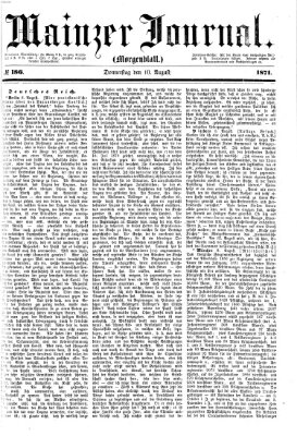 Mainzer Journal Donnerstag 10. August 1871