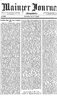 Mainzer Journal Donnerstag 17. August 1871