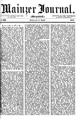 Mainzer Journal Freitag 18. August 1871