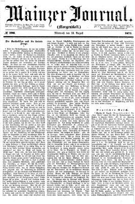 Mainzer Journal Mittwoch 23. August 1871