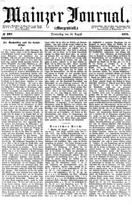 Mainzer Journal Donnerstag 24. August 1871