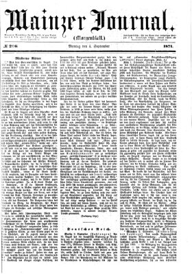 Mainzer Journal Montag 4. September 1871