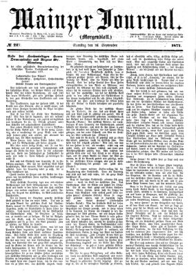 Mainzer Journal Samstag 16. September 1871