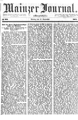 Mainzer Journal Montag 18. September 1871