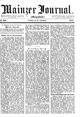 Mainzer Journal Samstag 23. September 1871