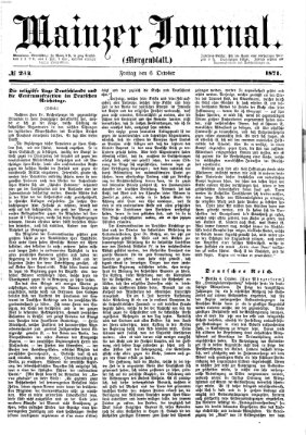 Mainzer Journal Freitag 6. Oktober 1871