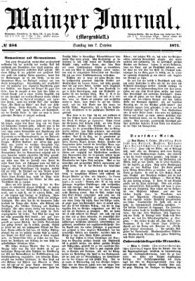 Mainzer Journal Samstag 7. Oktober 1871