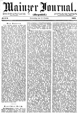 Mainzer Journal Donnerstag 12. Oktober 1871