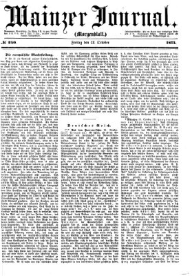 Mainzer Journal Freitag 13. Oktober 1871