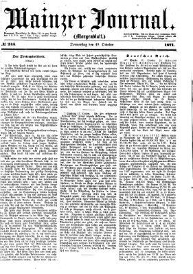Mainzer Journal Donnerstag 19. Oktober 1871