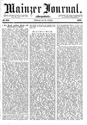 Mainzer Journal Mittwoch 25. Oktober 1871