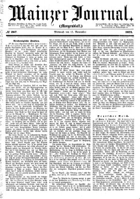 Mainzer Journal Mittwoch 15. November 1871