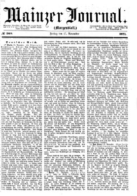 Mainzer Journal Freitag 17. November 1871