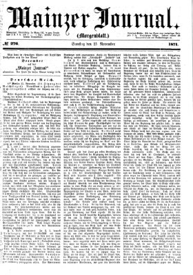 Mainzer Journal Samstag 25. November 1871