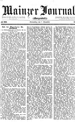 Mainzer Journal Donnerstag 7. Dezember 1871