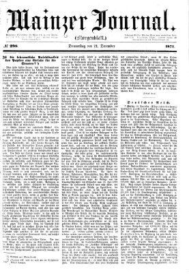 Mainzer Journal Donnerstag 21. Dezember 1871