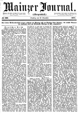 Mainzer Journal Samstag 23. Dezember 1871