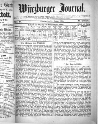 Würzburger Journal Samstag 21. Januar 1871