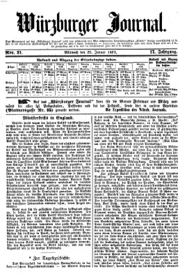 Würzburger Journal Mittwoch 25. Januar 1871