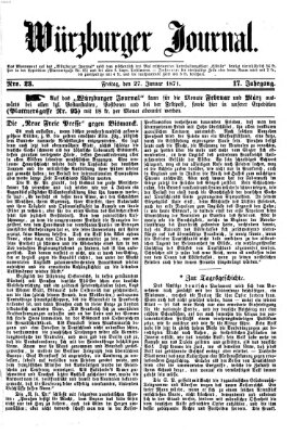 Würzburger Journal Freitag 27. Januar 1871