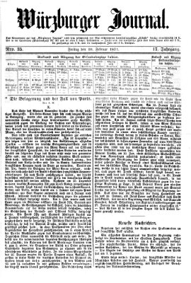 Würzburger Journal Freitag 10. Februar 1871