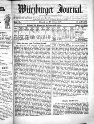 Würzburger Journal Mittwoch 22. Februar 1871