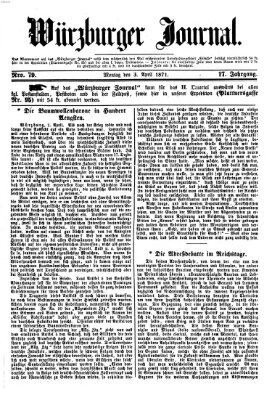 Würzburger Journal Montag 3. April 1871