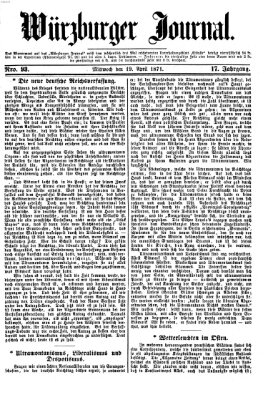 Würzburger Journal Mittwoch 19. April 1871