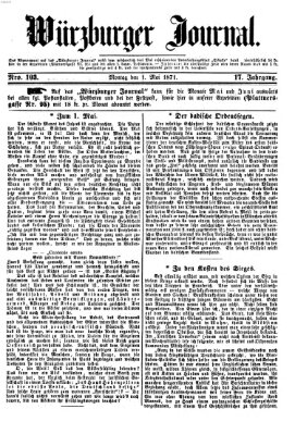 Würzburger Journal Montag 1. Mai 1871