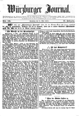 Würzburger Journal Samstag 6. Mai 1871