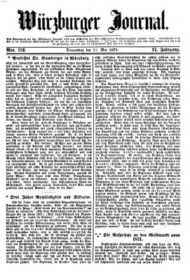 Würzburger Journal Donnerstag 11. Mai 1871