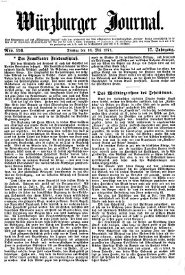 Würzburger Journal Dienstag 16. Mai 1871