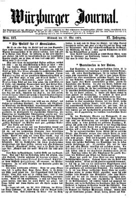 Würzburger Journal Mittwoch 17. Mai 1871