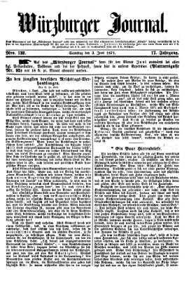 Würzburger Journal Samstag 3. Juni 1871