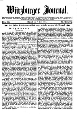 Würzburger Journal Mittwoch 7. Juni 1871