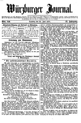 Würzburger Journal Samstag 24. Juni 1871