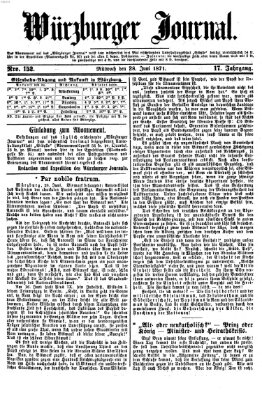 Würzburger Journal Mittwoch 28. Juni 1871