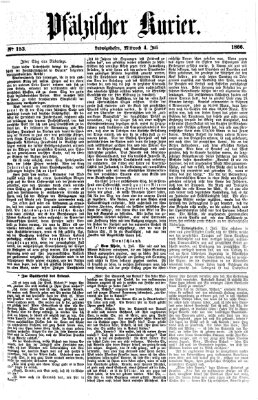 Pfälzischer Kurier Mittwoch 4. Juli 1866