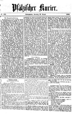 Pfälzischer Kurier Sonntag 19. August 1866