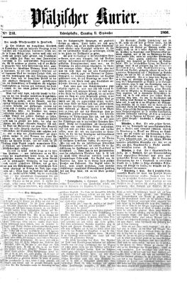 Pfälzischer Kurier Samstag 8. September 1866