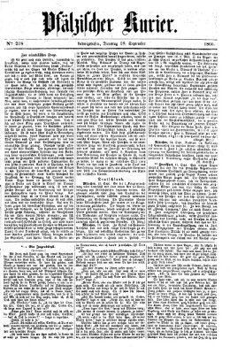 Pfälzischer Kurier Dienstag 18. September 1866