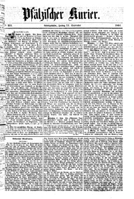 Pfälzischer Kurier Freitag 21. September 1866