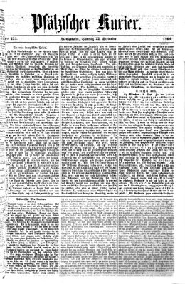 Pfälzischer Kurier Samstag 22. September 1866