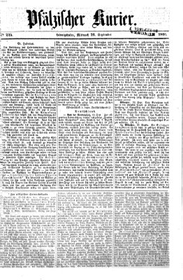 Pfälzischer Kurier Mittwoch 26. September 1866