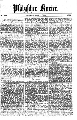 Pfälzischer Kurier Freitag 5. Oktober 1866