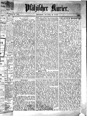 Pfälzischer Kurier Donnerstag 18. Oktober 1866