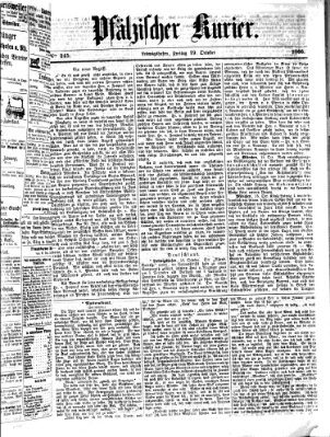 Pfälzischer Kurier Freitag 19. Oktober 1866