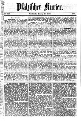 Pfälzischer Kurier Dienstag 23. Oktober 1866