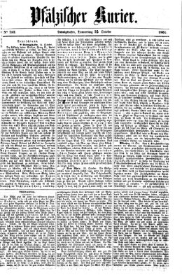 Pfälzischer Kurier Donnerstag 25. Oktober 1866